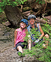 Maine family biking photo